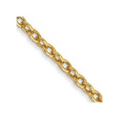 14K Yellow Gold 1.8mm Forzantine Cable Chain
