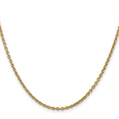 14K Yellow Gold 2.2mm Forzantine Cable Chain