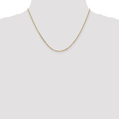 14K Yellow Gold 1.65mm Solid Diamond-cut Cable Chain
