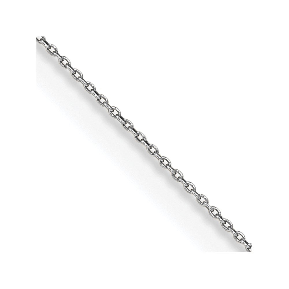 14K White Gold 0.75mm Cable Pendant Chain