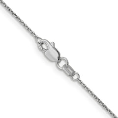 14K White Gold 0.95mm Diamond-cut Cable Chain
