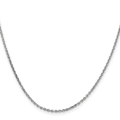 14K White Gold 1.65mm Diamond-cut Cable Chain