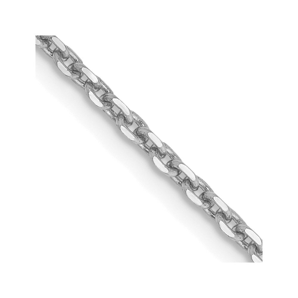 14K White Gold 1.65mm Diamond-cut Cable Chain