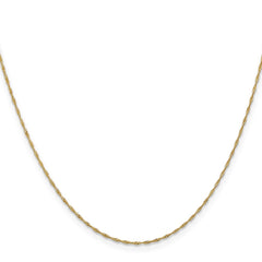 14K Yellow Gold 1mm Singapore Chain