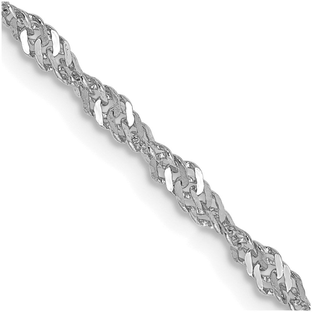 14K White Gold 2.0mm Singapore Chain