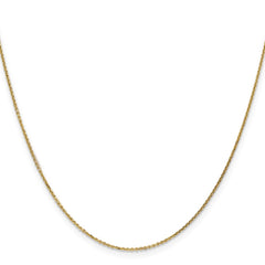 14K Yellow Gold 0.95mm Diamond-cut Cable Chain