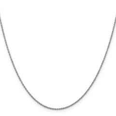 14K White Gold 1.1mm Baby Rope Chain