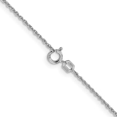 14K White Gold 1.1mm Baby Rope Chain
