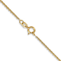 14K Yellow Gold 1.1mm Baby Rope Chain