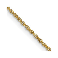 14K Yellow Gold 1.1mm Baby Rope Chain