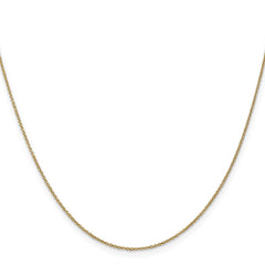 14K Yellow Gold 0.9mm Cable with Lobster Clasp Chain