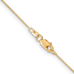 14K Yellow Gold 0.65mm Diamond-cut Round Open Link Cable Chain