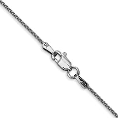 14K White Gold 1.2mm Parisian Wheat Chain