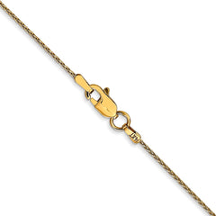 14K Yellow Gold 1mm Parisian Wheat Chain