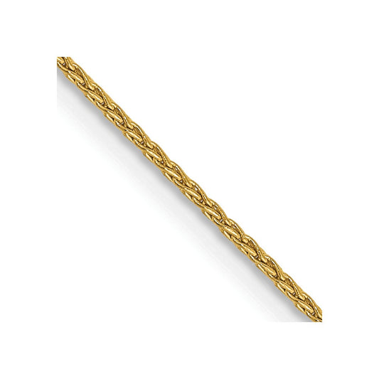 14K Yellow Gold 1mm Parisian Wheat Chain