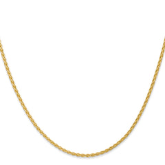 14K Yellow Gold 1.75mm Parisian Wheat Chain