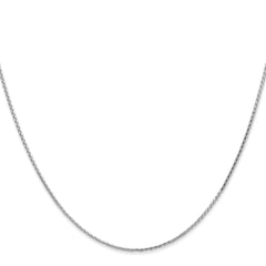 14K White Gold 1mm Diamond-cut Parisian Wheat Chain