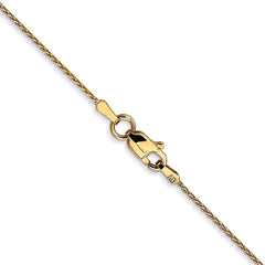 14K Yellow Gold 0.8mm Diamond-cut Parisian Wheat Chain