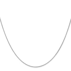 14K White Gold 0.7mm Round Parisian Wheat Chain