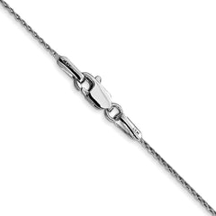14K White Gold 0.7mm Round Parisian Wheat Chain