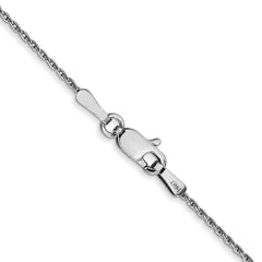 14K White Gold 1mm Round Parisian Wheat Chain