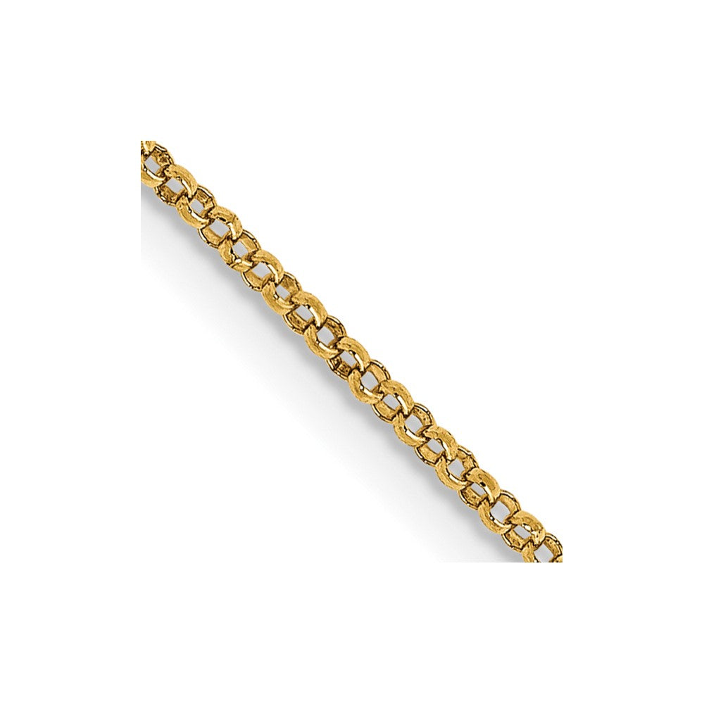 14K Yellow Gold 1.15mm Rolo Pendant Chain