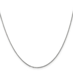 14K White Gold 1.15mm Rolo Pendant Chain