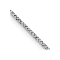 14K White Gold 1.15mm Rolo Pendant Chain
