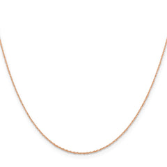 14K Rose Gold 0.5mm Baby Rope Chain