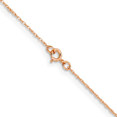 14K Rose Gold 0.5mm Baby Rope Chain