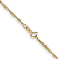 14K Yellow Gold 1.4mm Singapore Chain