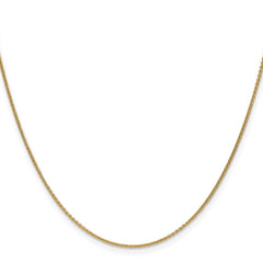 14K Yellow Gold 1mm Round Open Link Cable Chain