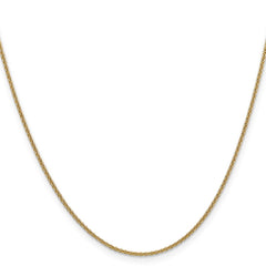 14K Yellow Gold 1.4mm Round Open Link Cable Chain