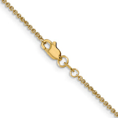 14K Yellow Gold 1.4mm Round Open Link Cable Chain