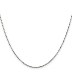 14K White Gold 1.25mm Round Parisian Wheat Chain