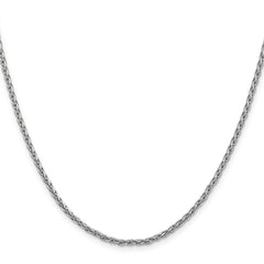 14K White Gold 2.25mm Parisian Wheat Chain