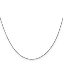 14K White Gold 0.9mm Cable with Lobster Clasp Chain