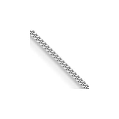 14K White Gold 0.9mm Curb Pendant Chain