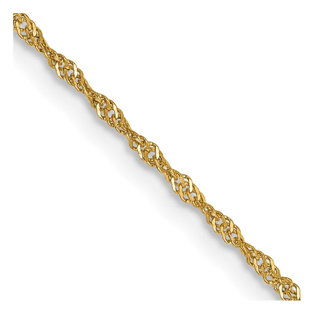 14K Yellow Gold 1.10mm Singapore Chain