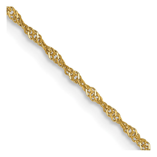 14K Yellow Gold 1.10mm Singapore Chain
