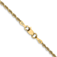 14K Yellow Gold 2.00mm Diamond-cut Quadruple Rope Chain