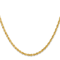 14K Yellow Gold 3.0mm Diamond-cut Quadruple Rope Chain