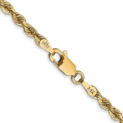 14K Yellow Gold 3.0mm Diamond-cut Quadruple Rope Chain