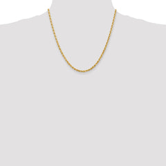 14K Yellow Gold 3.35mm Diamond-cut Quadruple Rope Chain