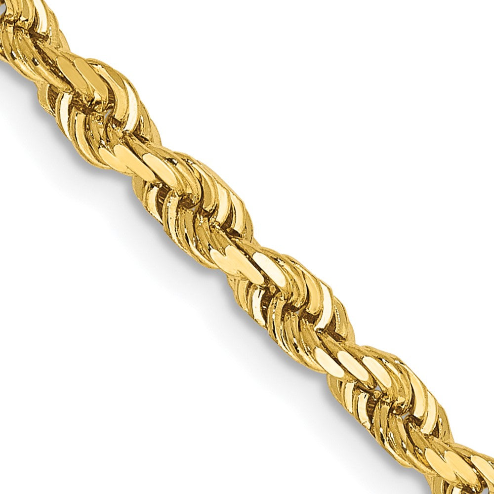 14K Yellow Gold 3.35mm Diamond-cut Quadruple Rope Chain