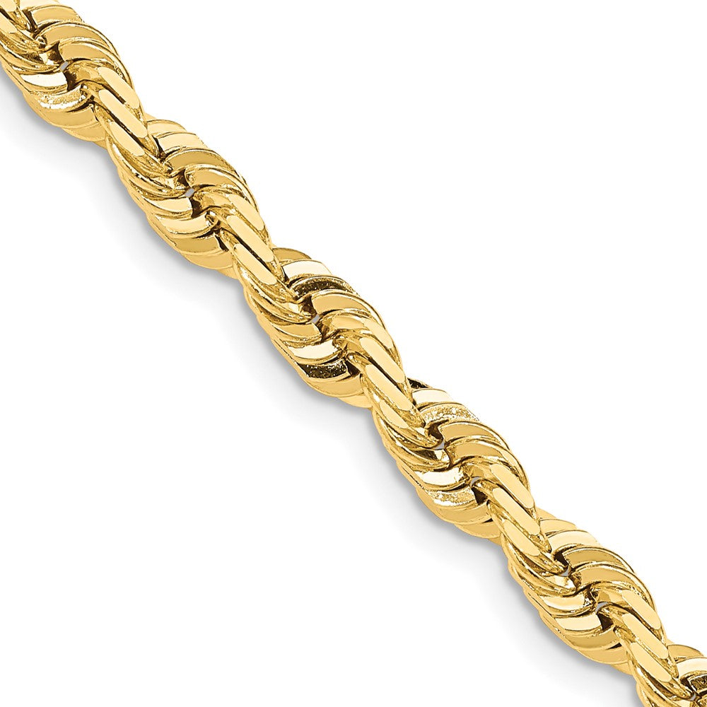14K Yellow Gold 7.0mm Diamond-cut Quadruple Rope Chain