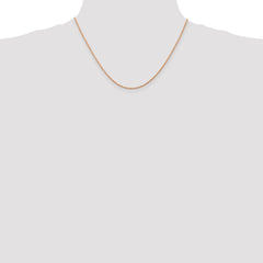 14K Rose Gold 1.5mm Diamond-cut Machine-made Rope Chain