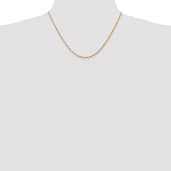 14K Rose Gold 1.8mm Diamond-cut Machine-made Rope Chain