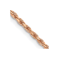 14K Rose Gold 1.8mm Diamond-cut Machine-made Rope Chain