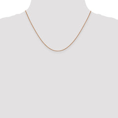 14K Rose Gold 0.9mm Box Chain